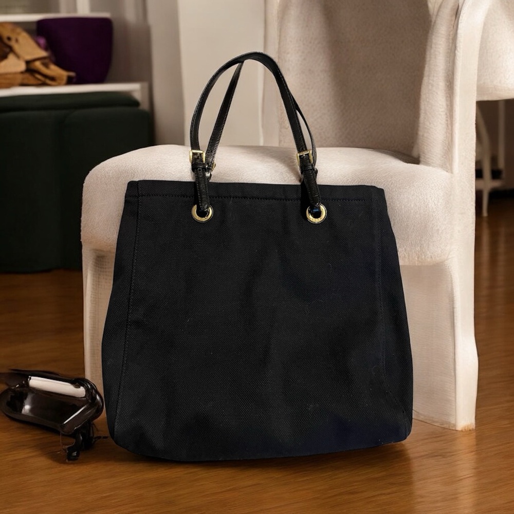 Michael Kors Black Tote Bag with Leather Handles